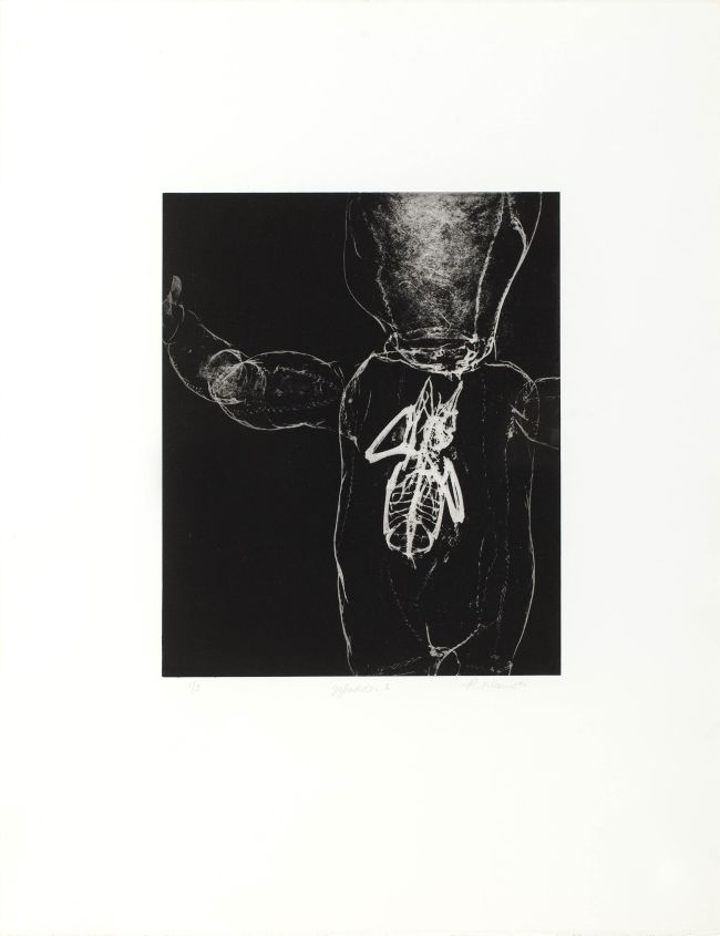 Click the image for a view of: Rosemarie Marriott. gefladder 1. 2015. Polymer etching. Edition 3. 650X500mm